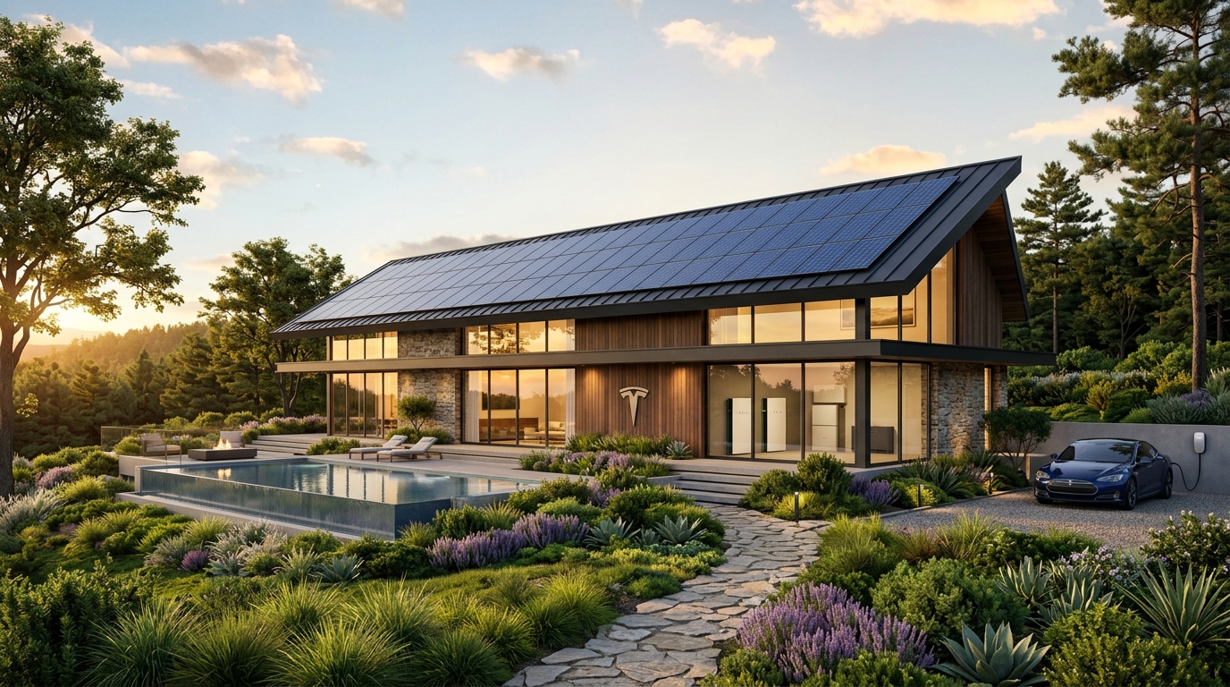 Modern Eco Villa 10 kW Solar Array