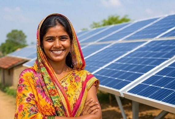 Rural Indian Beneficiary Empowered by PM Surya Ghar Solar